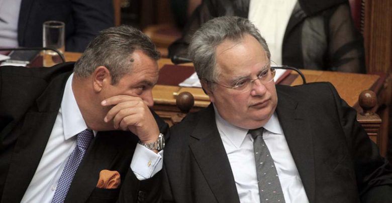 Επεισόδιο Κοτζιά-Καμμένου για τις δηλώσεις του υπουργού Άμυνας στις ΗΠΑ Επεισόδιο Κοτζιά-Καμμένου για τις δηλώσεις του υπουργού Άμυνας στις ΗΠΑ