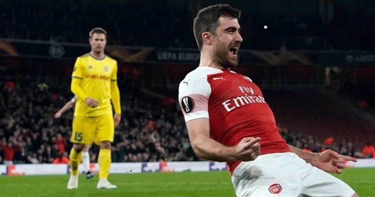 Europa League: «Σφράγισε» την πρόκριση της Άρσεναλ ο Παπασταθόπουλος Europa League: «Σφράγισε» την πρόκριση της Άρσεναλ ο Παπασταθόπουλος