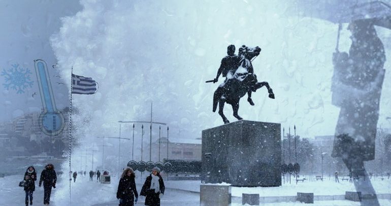 Η Ωκεανίδα χτύπησε - Xιονίζει στη Θεσσαλονίκη Η Ωκεανίδα χτύπησε - Xιονίζει στη Θεσσαλονίκη