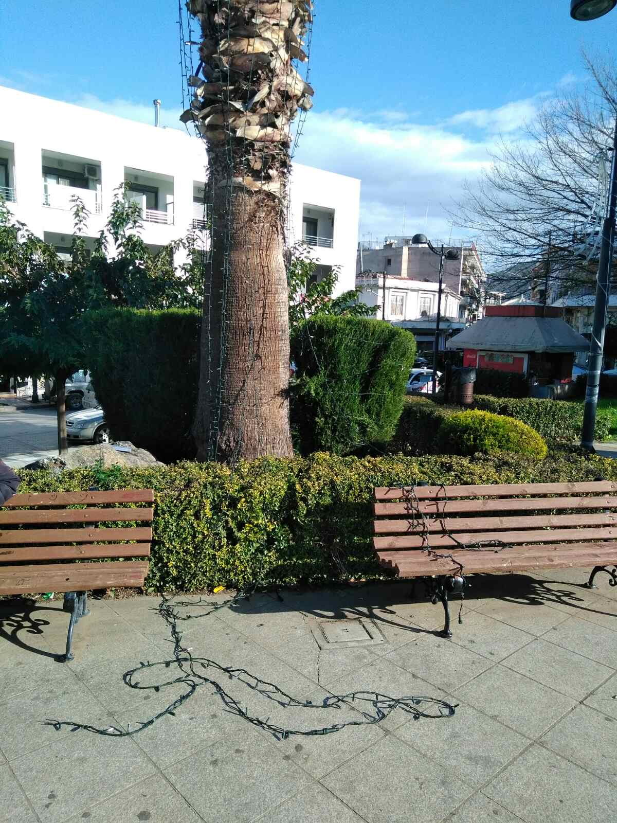 Άγνωστοι βανδάλισαν τον Χριστουγεννιάτικο διάκοσμο των Φαρσάλων (φωτό)