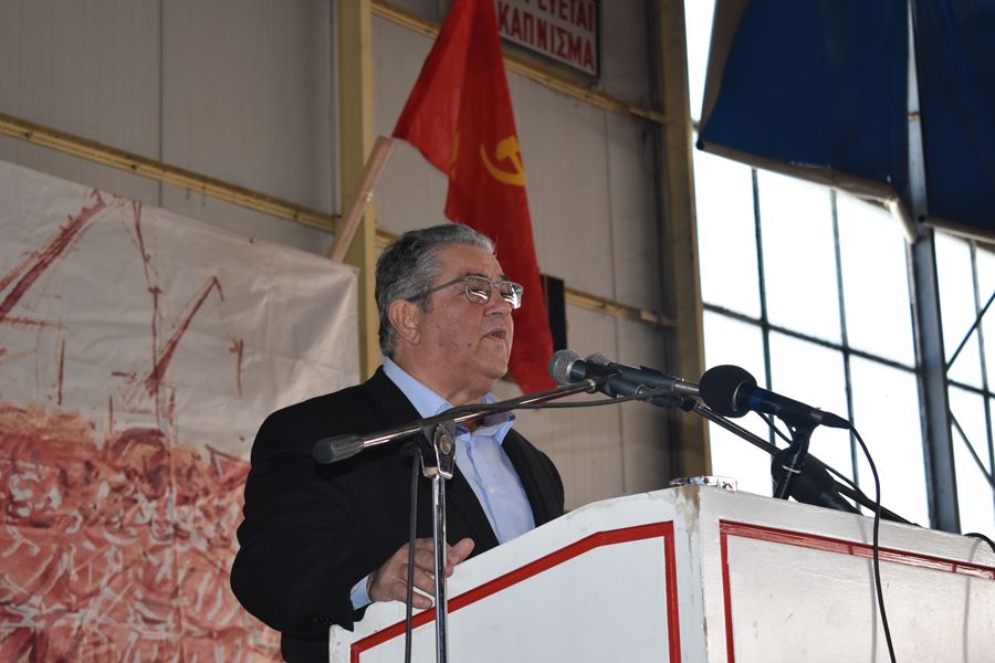 Δ. Κουτσούμπας από Λάρισα: «Η κυβέρνηση λογαριάζει χωρίς τον ξενοδόχο αν νομίζει πώς θα βγει άβρεχτη από την πολιτική που εφαρμόζει» (φωτο)