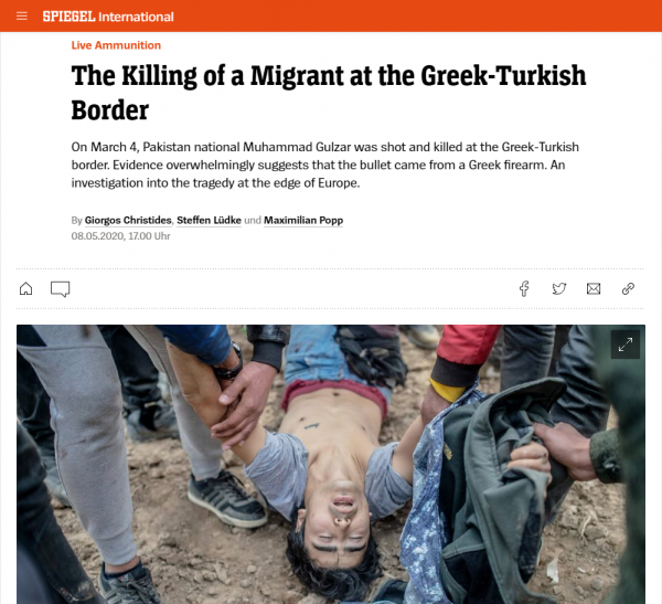 Spiegel: «Νέα στοιχεία για τον θάνατο μετανάστη από ελληνικά πυρά στον Έβρο»