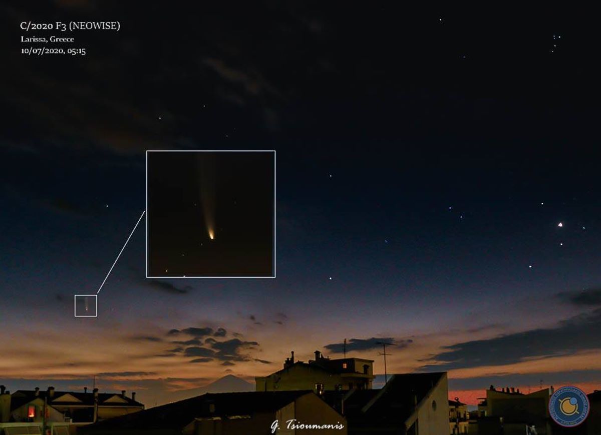 Δείτε εντυπωσιακές εικόνες: Λαρισαίοι φωτογράφησαν τον κομήτη που πλησιάζει τη Γη από την πόλη αλλά και τα παράλια