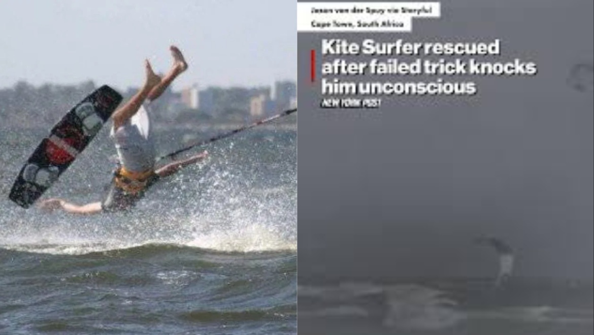 Kite Surfer διασώθηκε μετά από αποτυχημένο κόλπο που τον άφησε αναίσθητο – Δείτε το σοκαριστικό βίντεο