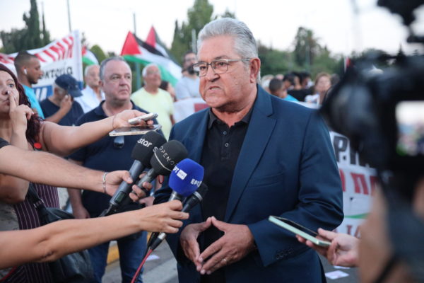 Δ. Κουτσούμπας στο συλλαλητήριο για την Παλαιστίνη : Εδώ και τώρα να πάψει κάθε συνεργασία με το κράτος-δολοφόνο