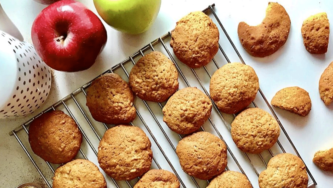 Τραγανά cookies με μήλο