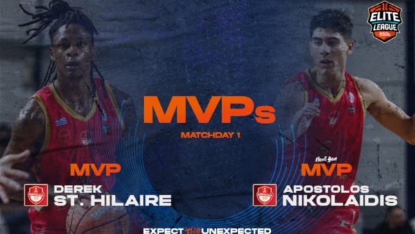 MVP της 1ης αγωνιστικής ο Σεντ Χίλερ, MVP Next Gen ο Νικολαΐδης