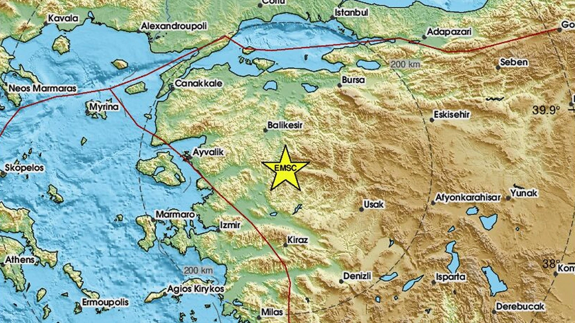 Σεισμός 6,1 Ρίχτερ στη δυτική Τουρκία – Αισθητός σε νησιά του Αιγαίου
