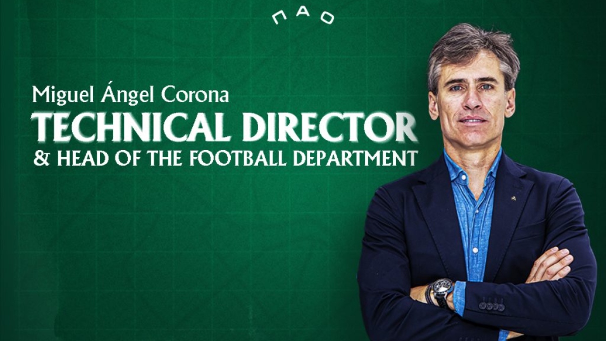 Τεχνικός διευθυντής και επικεφαλής ποδοσφαιρικού τμήματος του Παναθηναϊκού ο Μιγκέλ Άνχελ Κορόνα