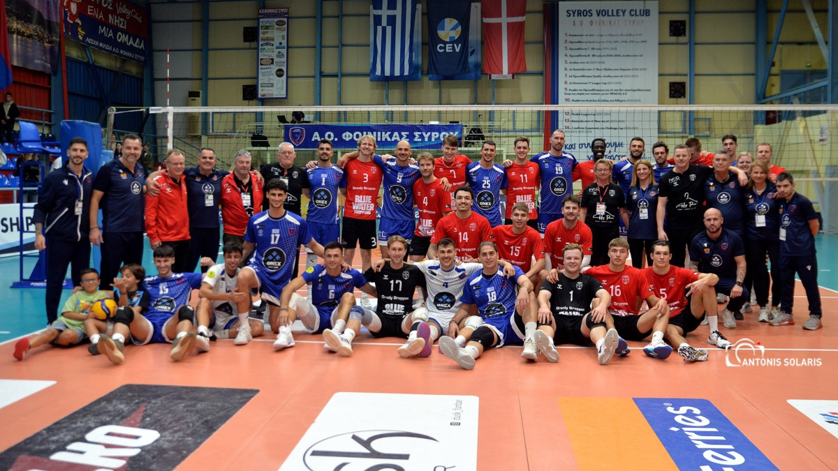 Στην Δανία ο Φοίνικας Σύρου για τα δύο σετ πρόκρισης κόντρα στην Νόρντενσκοφ