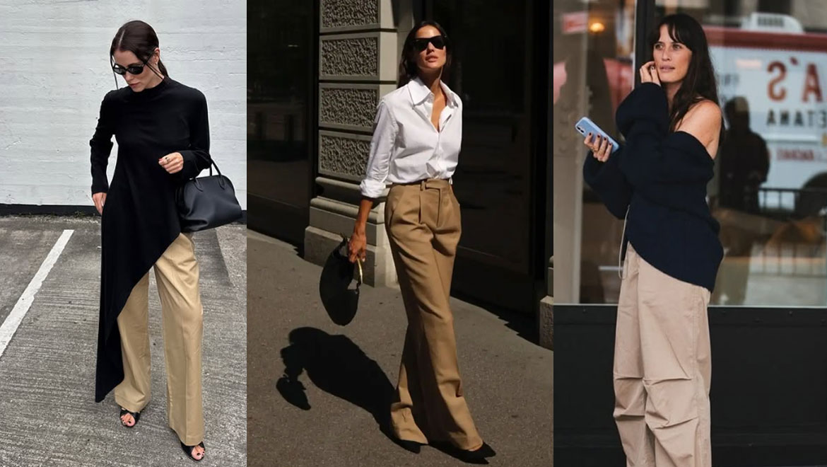 Μπεζ παντελόνι: Το απόλυτο “ήρεμο power piece” του φθινοπώρου