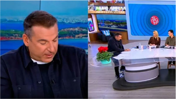 Απίστευτο ατύχημα στον «αέρα» του Πρωινού: Έσπασε η καρέκλα του Γιώργου Λιάγκα