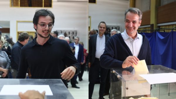 Εκλογές ΝΔ: Μαζί με τον γιο του ψήφισε ο Κυριάκος Μητσοτάκης – «Η μόνη παράταξη που εγγυάται προκοπή και ασφάλεια»