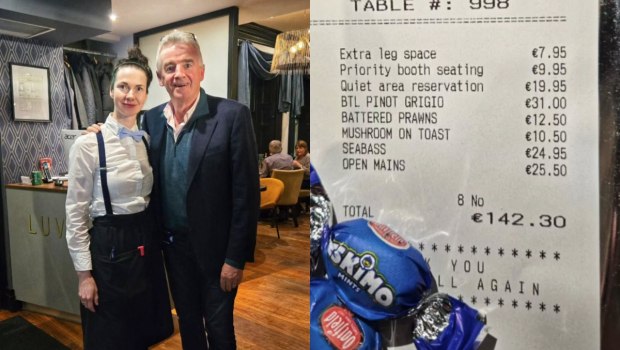 Προσωπικό εστιατορίου τρολάρει τον CEO της Ryanair και τον χρεώνει για «επιπλέον χώρο για τα πόδια»