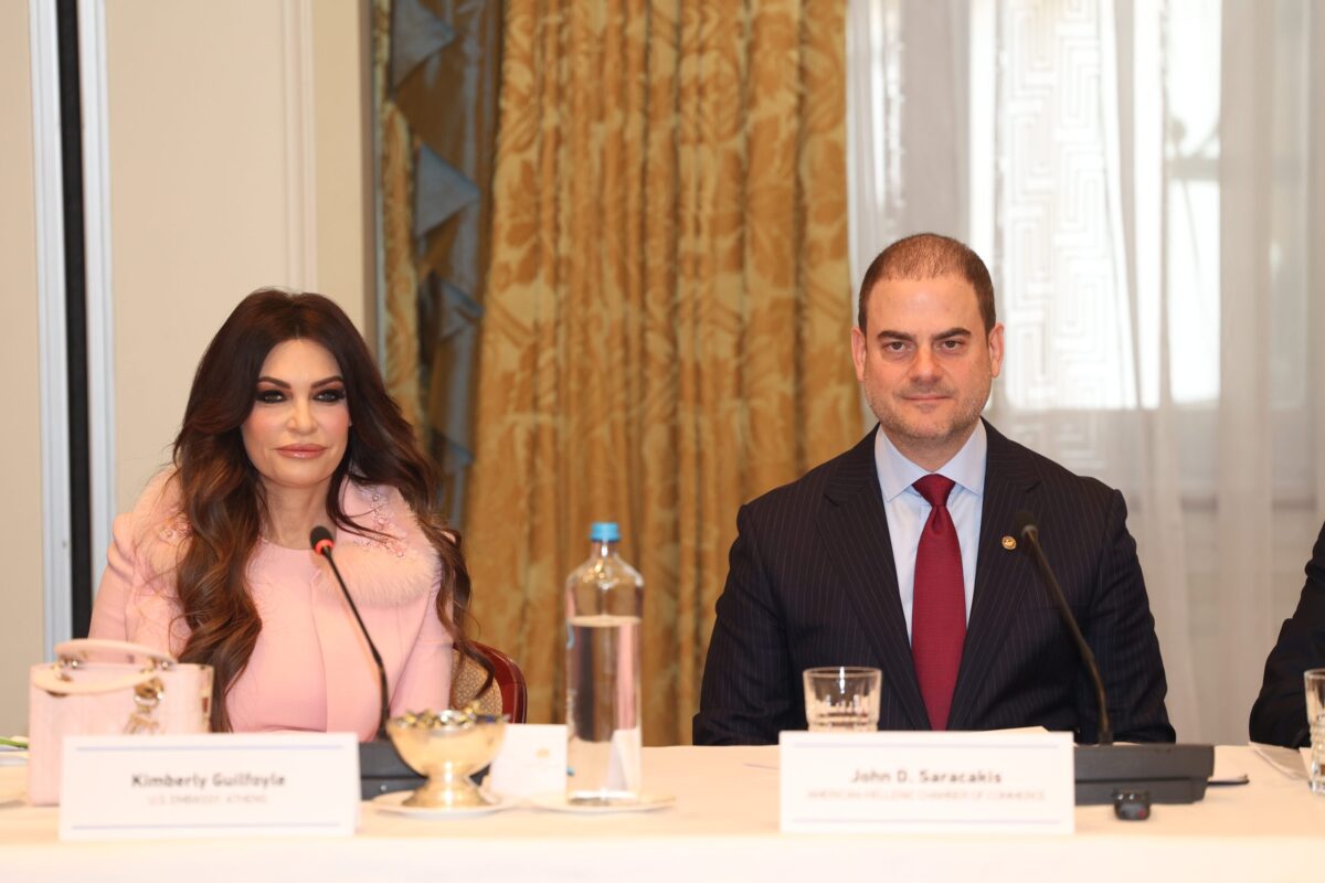 Συνάντηση στο Ελληνοαμερικανικό Εμπορικό Επιμελητήριο με την πρέσβη των ΗΠΑ στην Ελλάδα Κίμπερλι Γκίλφοϊλ