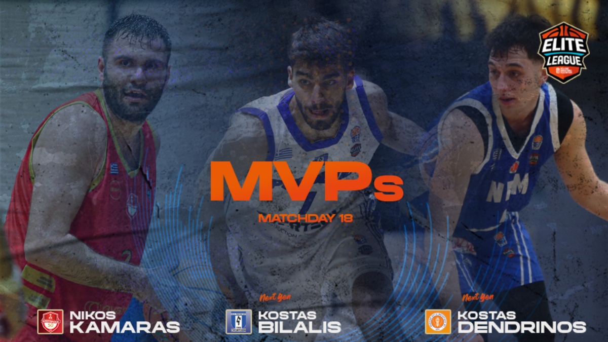 MVP της 18ης αγωνιστικής ο Καμάρας, MVP Next Gen Δενδρινός και Μπιλάλης