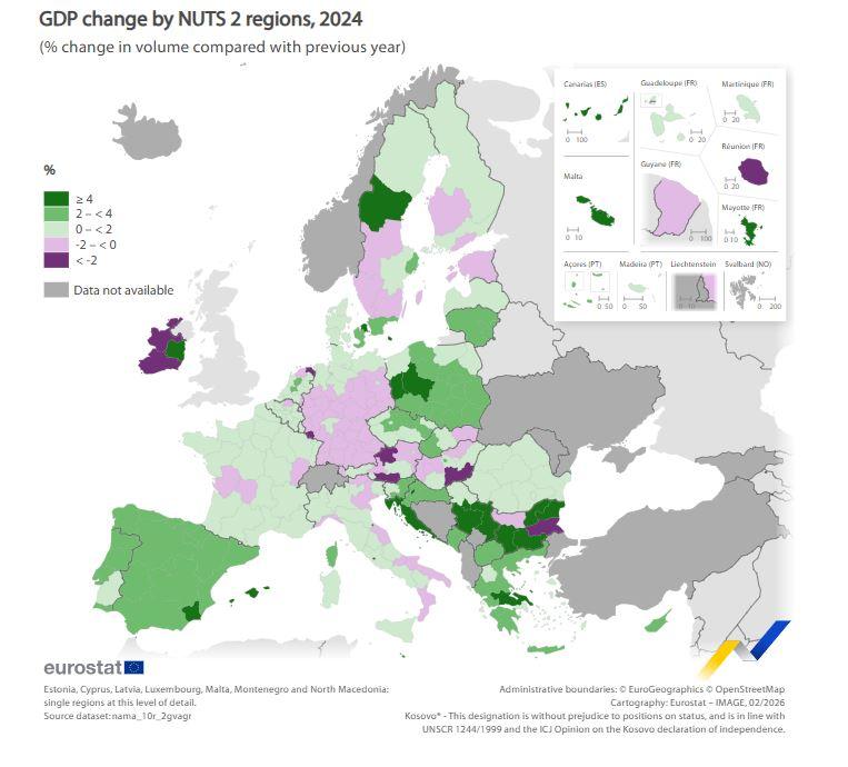 ΑΕΠ: Στις 4 πιο φτωχές περιφέρειες της ΕΕ, το Βόρειο Αιγαίο