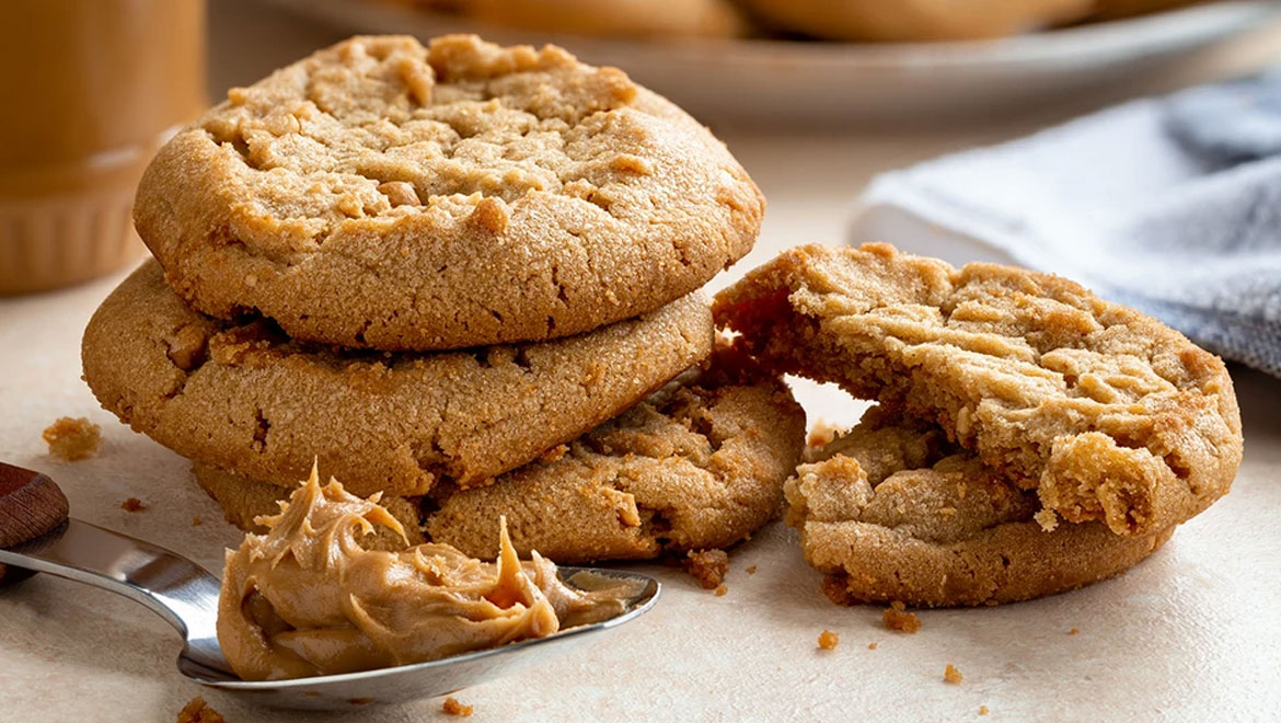 Μπισκότα φυστικοβούτυρου με 3 υλικά – Η πιο εύκολη συνταγή, χωρίς μίξερ