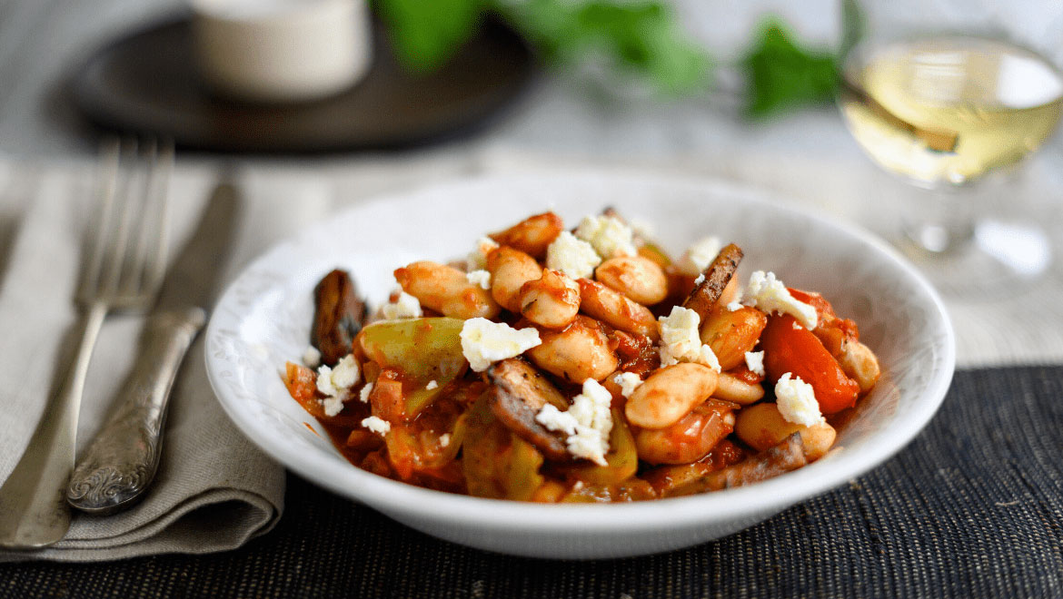 Γίγαντες στη γάστρα με γλυκές και πικάντικες πιπεριές