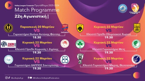Ξεκαθαρίζει το τοπίο στη Volley League γυναικών