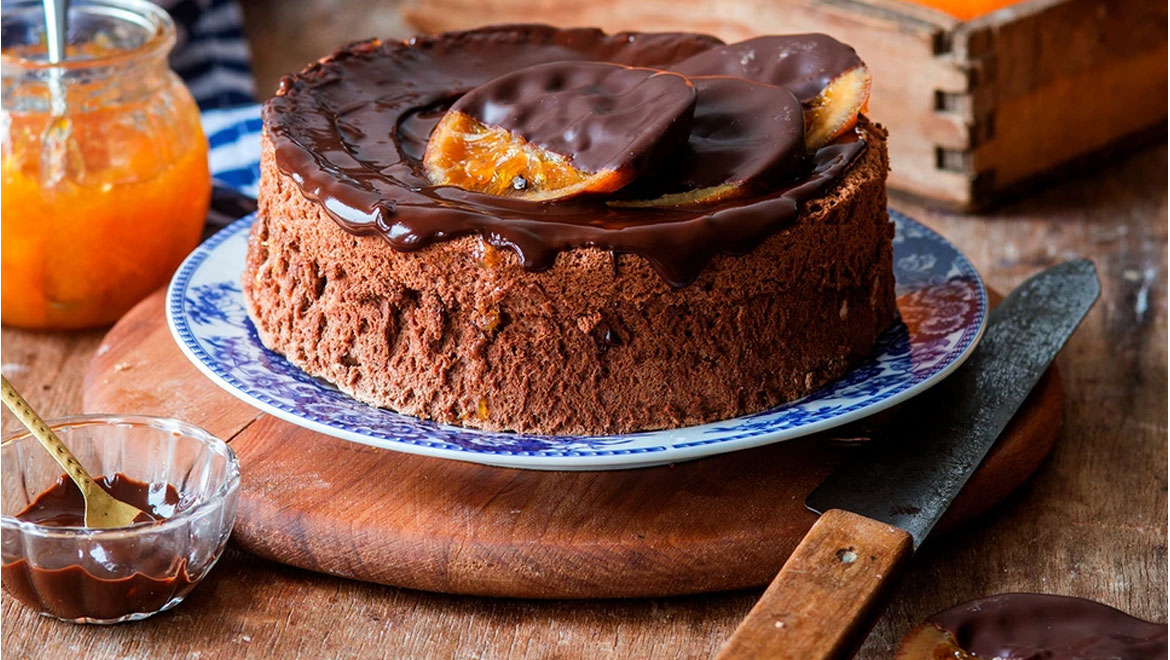 Κέικ πορτοκάλι με σοκολάτα