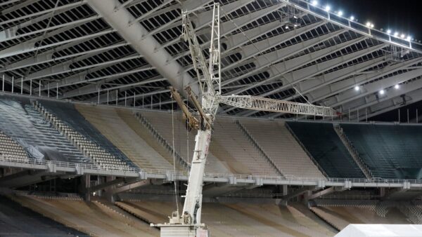 Σε πλήρη εξέλιξη τα έργα στο στέγαστρο Καλατράβα του ΟΑΚΑ