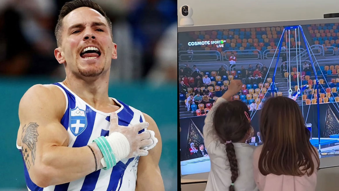 Λευτέρης Πετρούνιας: Τα αποθεωτικά χειροκροτήματα των κορών του μπροστά στην τηλεόραση στον τελικό του Παγκοσμίου Κυπέλλου