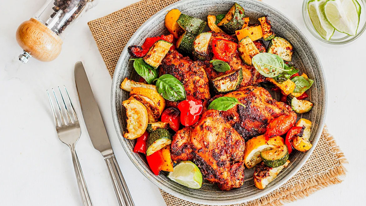 Κοτόπουλο με λαχανικά στο φούρνο