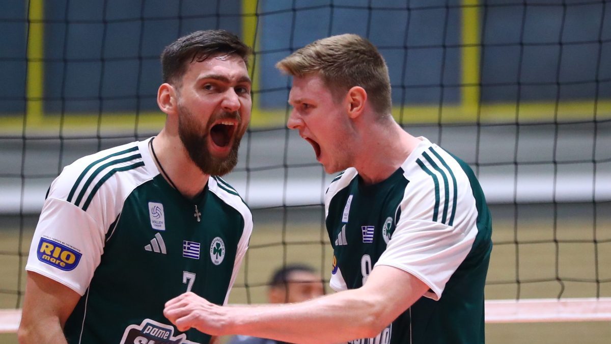 Ο Παναθηναϊκός “λύγισε” τον ΠΑΟΚ στα τέσσερα σετ κι έκανε το πρώτο βήμα για τον τίτλο