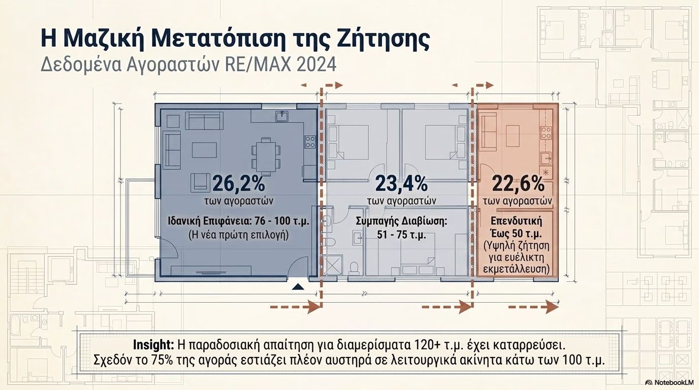 Δημογραφικό: Συρρικνώνει τα τετραγωνικά των ακινήτων