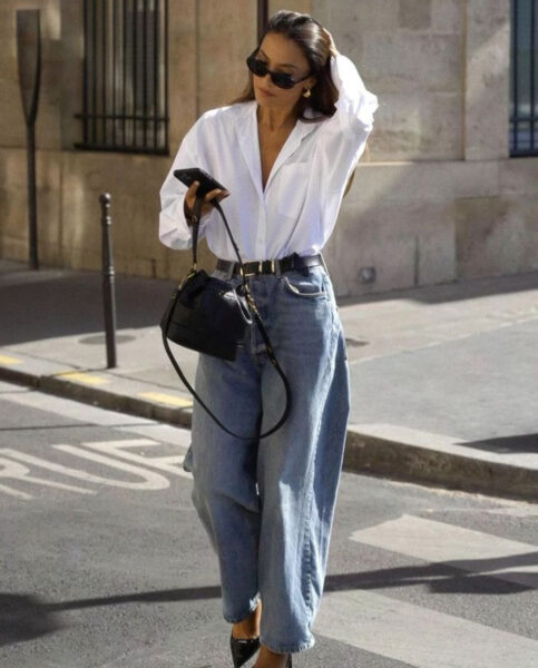 Wide leg jeans: Οδηγός styling για καλοκαιρινές εμφανίσεις