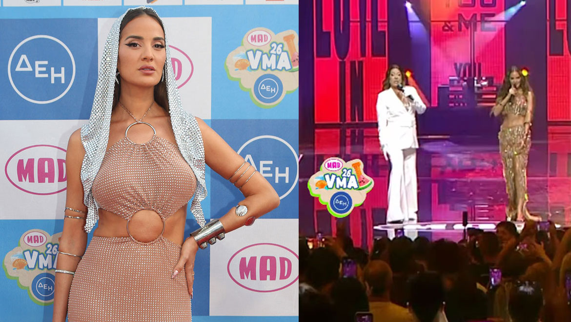 Mad VMA 2026: Άντζελα Δημητρίου και Ρία Ελληνίδου έβαλαν φωτιά στη σκηνή με το «Φταίει o έρωτας»