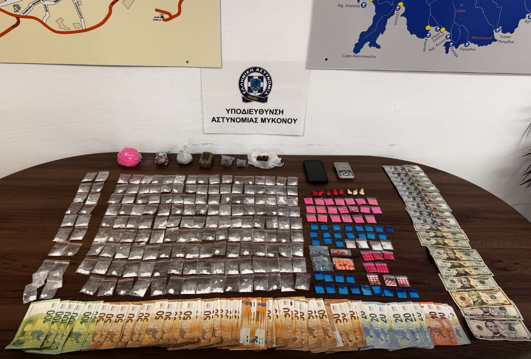 Συνελήφθη αλλοδαπός στη Μύκονο για διακίνηση ναρκωτικών – Κατασχέθηκαν φιξάκια κοκαΐνης και κεταμίνης, κάνναβη και παραισθησιογόνα μανιτάρια