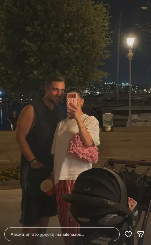 Σάκης Κατσούλης – Μαριαλένα Ρουμελιώτη: Βραδινή έξοδος με τον δύο μηνών γιο τους