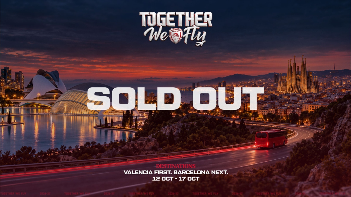 Sold out το ταξίδι του Ολυμπιακού σε Βαλένθια και Βαρκελώνη